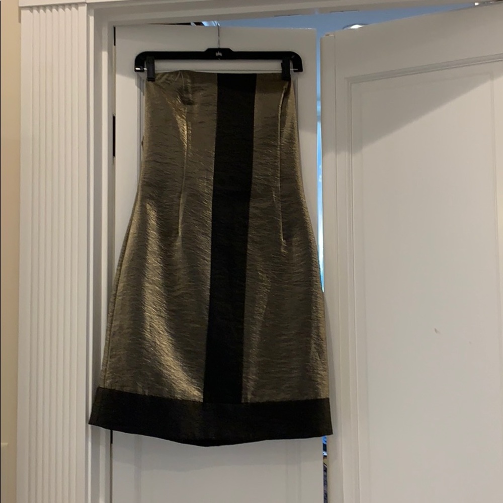 Laundry Gold Metallic Cocktail Dress